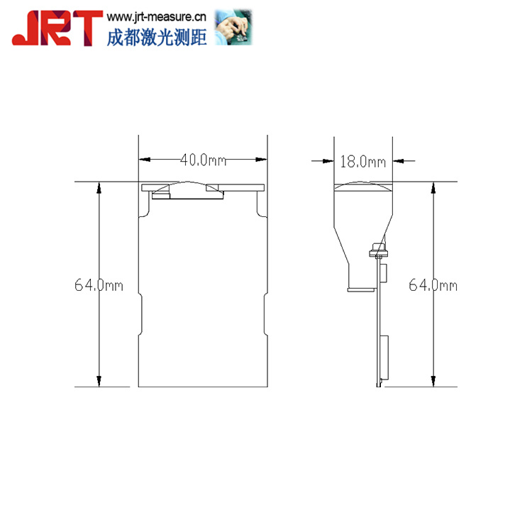 绿光激光测距模块机械尺寸图